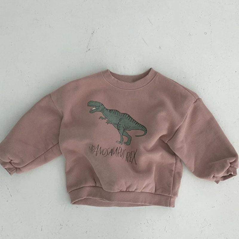 Dinosaur Fleece Pullover Sweatshirt