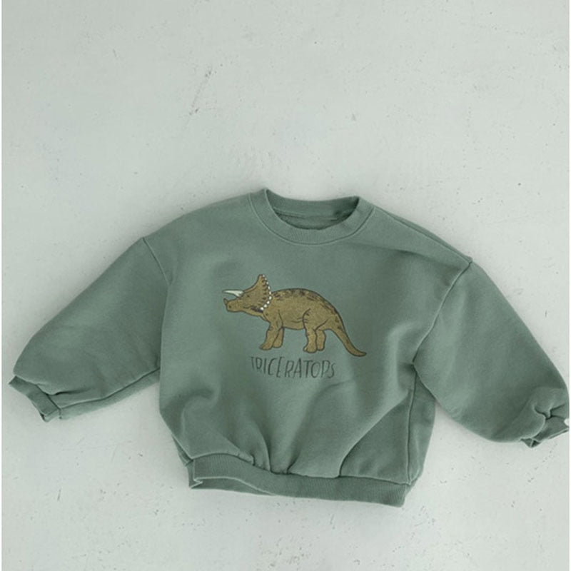 Dinosaur Fleece Pullover Sweatshirt